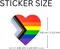250PCS Progress Pride Heart Stickers – LGBTQ Heart-Shaped Decals for Pride Month
